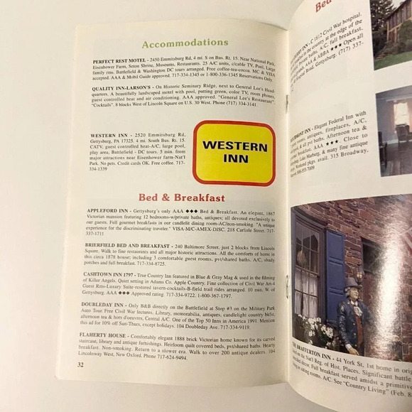 Vintage 1993 Gettysburg  Guide Brochure Pennsylvania Pamphlet Booklet - Picture 12 of 16